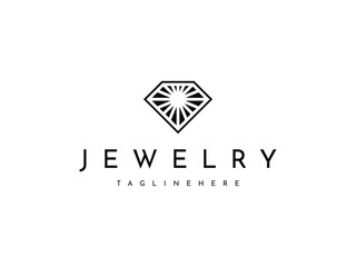 luxury diamond and sun logo design