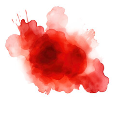 watercolor transparent red element overlay stain splash PNG white background