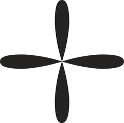 black star shape brutalist abstract geometric style