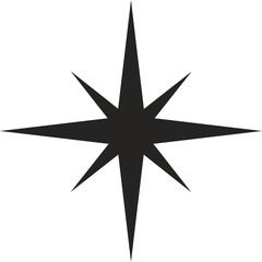 black star shape brutalist abstract geometric style