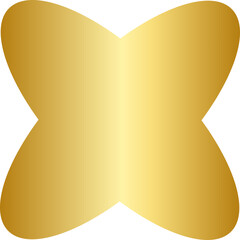 golden star shape brutalist abstract geometric style