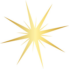 golden star shape brutalist abstract geometric style