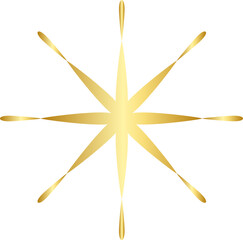 golden star shape brutalist abstract geometric style