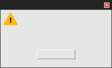 user interface warning message, pc dialog box
