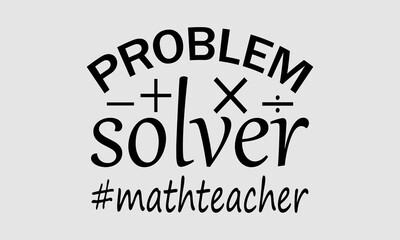 Problem Solver mathteacher Vector and Clip Art