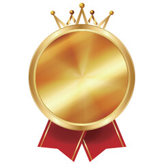 王冠　メダル　アイコン　金　フレーム　