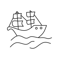 Ship Doodle Element