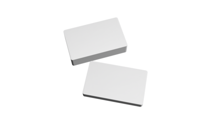 3D rendered Business card mock up with front and back. Empty mockup for Presentation on isolated Light Grey background