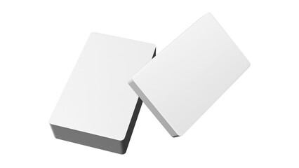 3D rendered Business card mock up with front and back. Empty mockup for Presentation on isolated Light Grey background