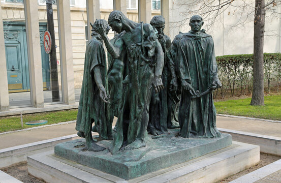 Rodin famous sculpture - The Burghers of Calais - Paris, France