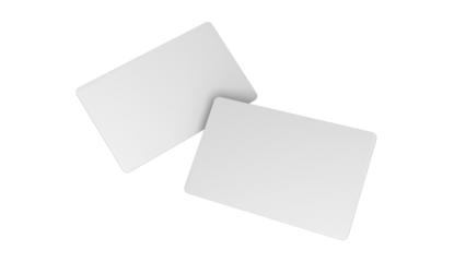 3D rendered Business card mock up with front and back. Empty mockup for Presentation on isolated Light Grey background