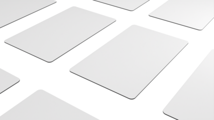 3D rendered Business card mock up with front and back. Empty mockup for Presentation on isolated Light Grey background