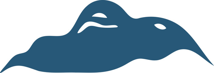 Snowdrift shape vector illustration. Abstract snowdrift silhouette and snow landscape design elements