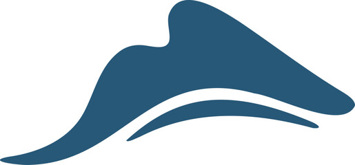 Snowdrift shape vector illustration. Abstract snowdrift silhouette and snow landscape design elements