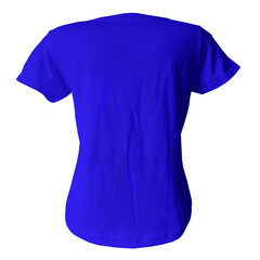 Promote your brand logo and design, with this Back View Sweet Girl T Shirt Mockup In Marine Blue Color..