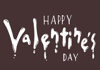 チョコレート風のバレンタインカード - obrazy, fototapety, plakaty