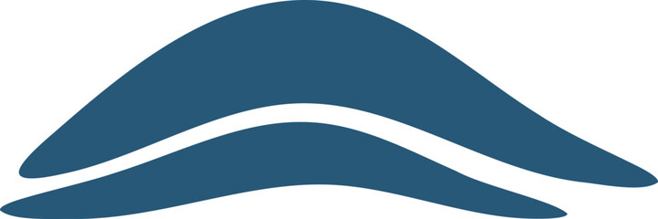 Snowdrift shape vector illustration. Abstract snowdrift silhouette and snow landscape design elements