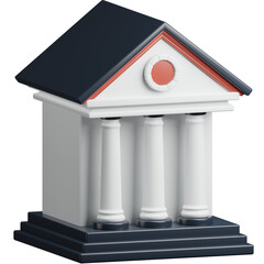 Government Building 3D Icon - obrazy, fototapety, plakaty