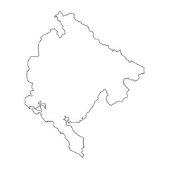 Obraz premium montenegro map icon vektor