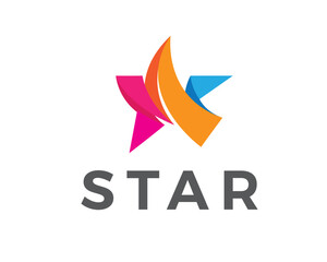 abstract star color full logo icon symbol design template illustration inspiration