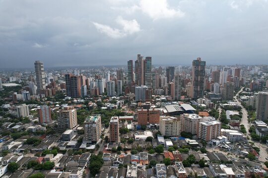 Aerial views from over Barranquilla, Colombia