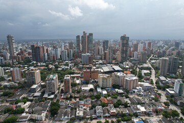 Aerial views from over Barranquilla, Colombia
