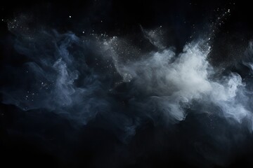 texture abstract background black explosion powder white dust design smog toxic explode massa cloud cosmos - obrazy, fototapety, plakaty