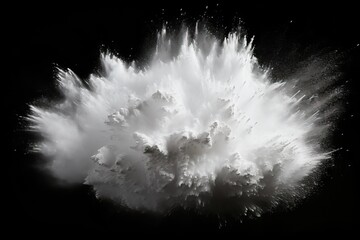 Festival Holi splashColor particles dust White background black isolated explosion powder abstract splatter texture explode paint smoke