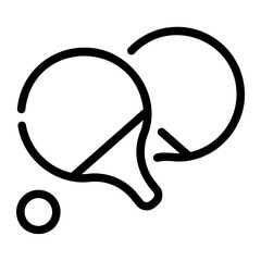 table tennis Line Icon