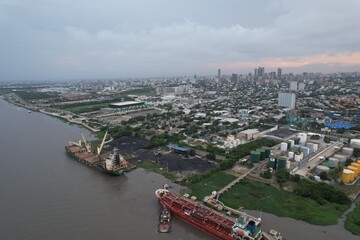 Obraz premium Aerial view from over Barranquilla, Colombia
