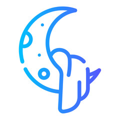 healthy sleep Line Gradient Icon