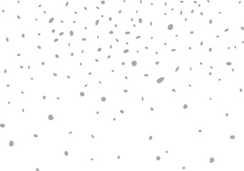 Snow on transparent background vector illustration. Falling snow texture design element.
