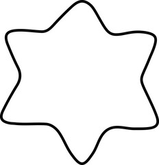 Abstract star shape vector illustration. Star outline design elements