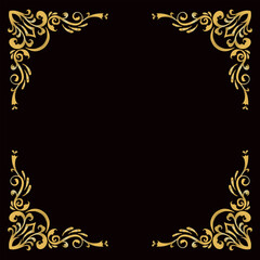 luxury golden vintage victorian frame template