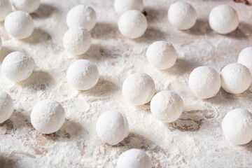 raw sweet dumping or tangyuan.traditional Chinese food .