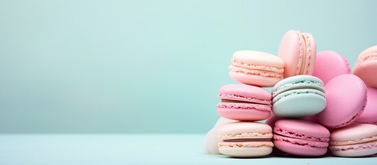 Fototapeta premium Pastel-colored macarons