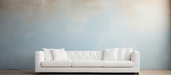 Fototapeta na wymiar White couch photographed in a studio