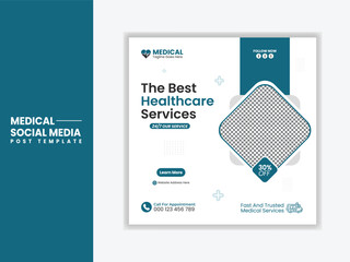 The Best healthcare service social media post template 