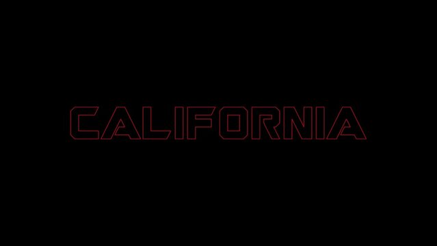 California name text after effect typography motion graphics