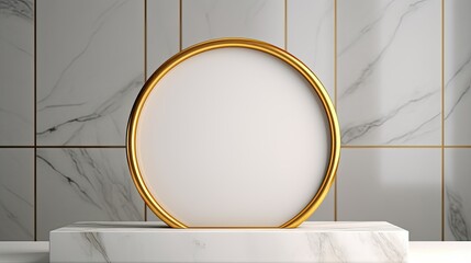 abstract art deco background gold square frame