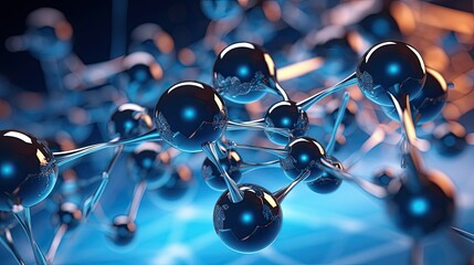3d illustration of a molecular model. Science background