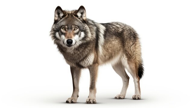 3D digital rendering of a wild wolf isolated © lara
