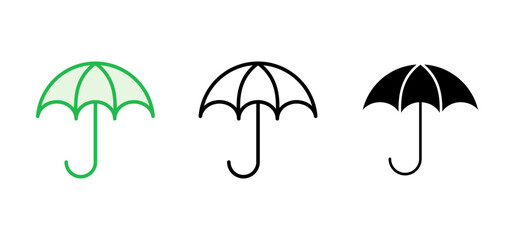 Umbrella icon set. umbrella sign icon