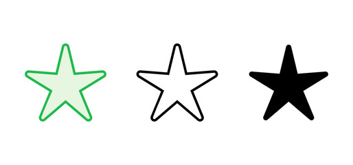 Star Icon set. rating icon vector. favourite star icon