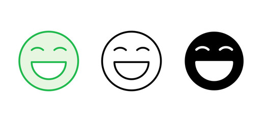 smile icon set. smile emoticon icon. feedback