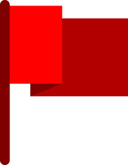 Obraz premium Red flag pole icon PNG