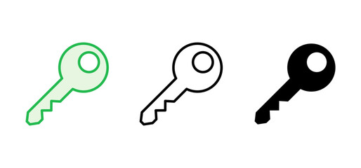 Key icon set. Key vector icon. Key symbol