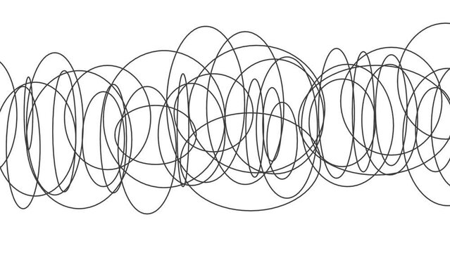Abstract animation of a cluster of circles appearing