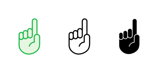 Hand icon set. hand vector icon, palm,click