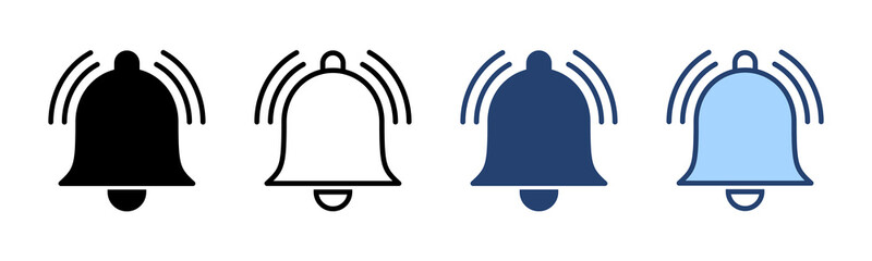 Bell icon vector. Notification sign and symbol for web site design